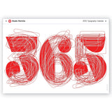 2025 Typography Giant Wall Calendar by Studio Hinrichs