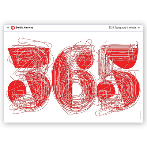 2025 Typography Giant Wall Calendar by Studio Hinrichs