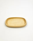 Wooden tray on a white background