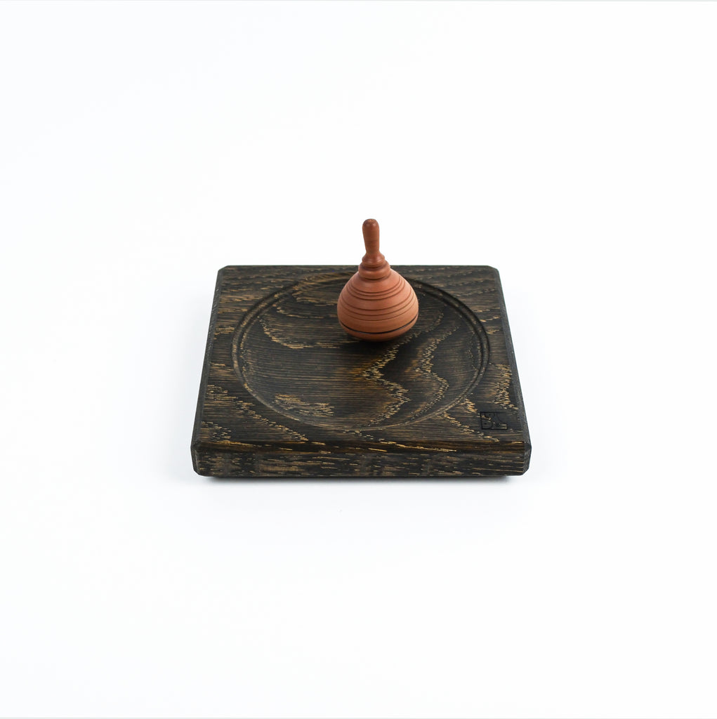 Mader Spinning Tops - Small Spinning Plate - Black Oak