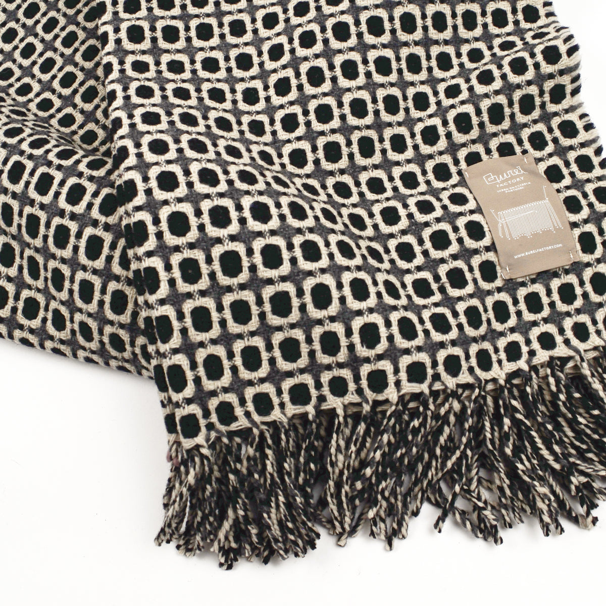 Burel Mountain Originals Blanket - Vintage 56 - Black &amp; Pearl