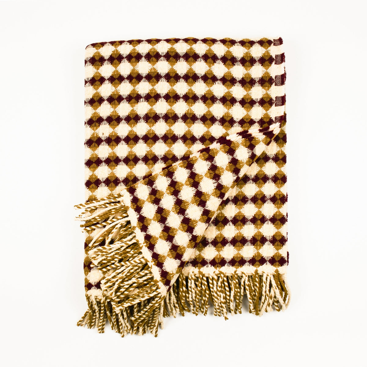 Burel Mountain Originals Blanket - Azuelo Multi - Wine &amp; Camel