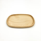 Wooden tray on a white background