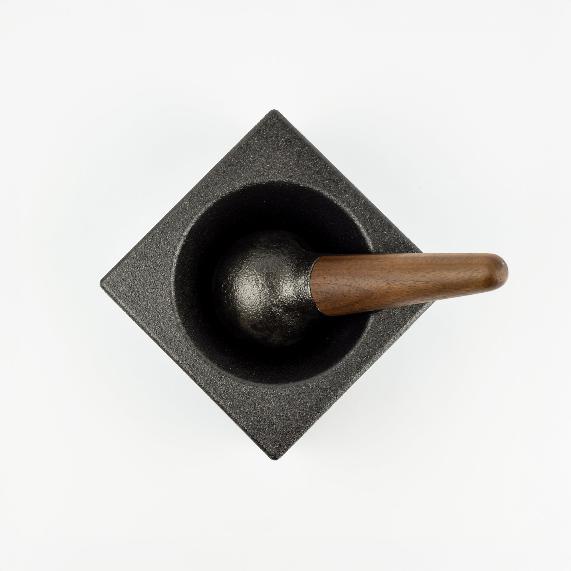 Mortar and pestle on a white background