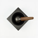 Mortar and pestle on a white background