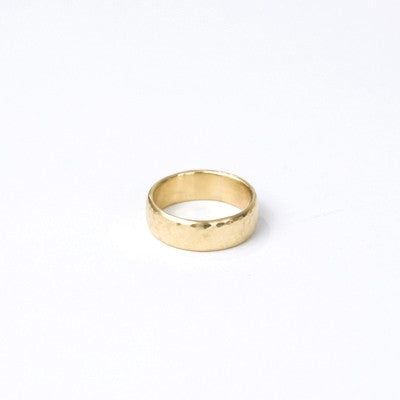 Black Barc - Hammered Band - 14k Yellow Gold