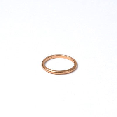 Black Barc - Round Band - 14k Rose Gold