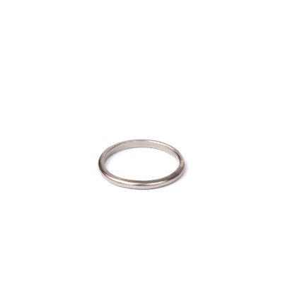 Black Barc - Round Band - 14k White Gold