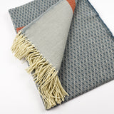 Burel Mountain Originals Blanket - Navi Multi - Blue & Coral