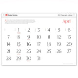 2024 Typography Giant Wall Calendar by Studio Hinrichs