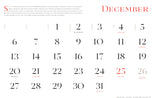 2026 Typography Giant Wall Calendar by Studio Hinrichs