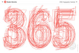 2026 Typography Giant Wall Calendar by Studio Hinrichs