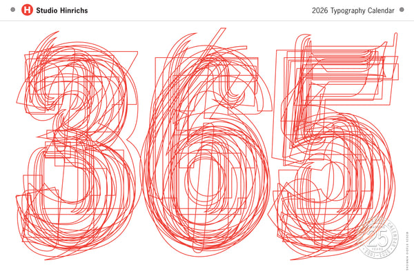 2026 Typography Giant Wall Calendar by Studio Hinrichs