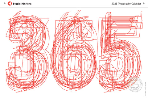 2026 Typography Giant Wall Calendar by Studio Hinrichs