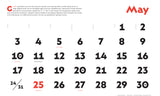 2026 Typography Giant Wall Calendar by Studio Hinrichs