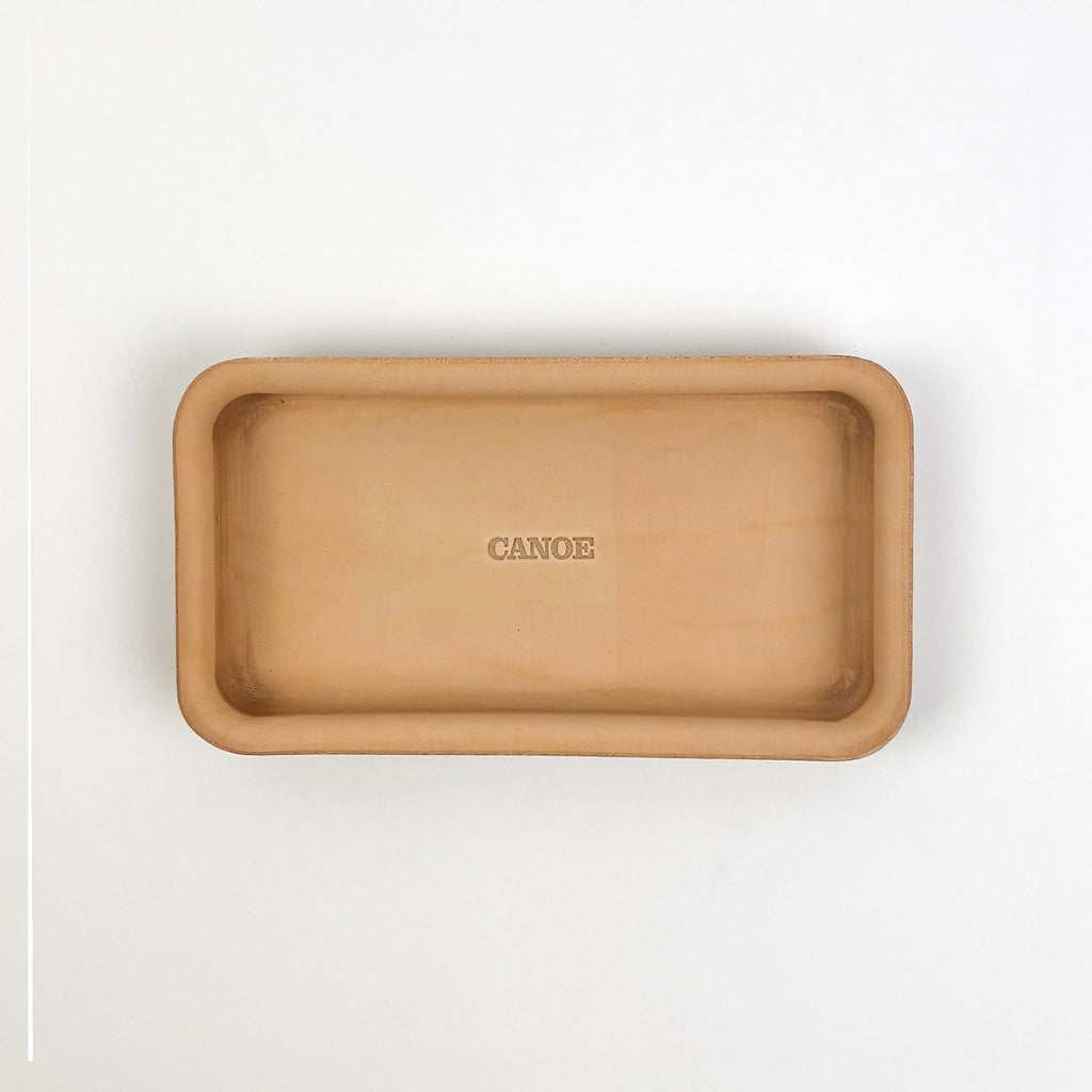 LWM Mini Leather Valet Tray - Natural