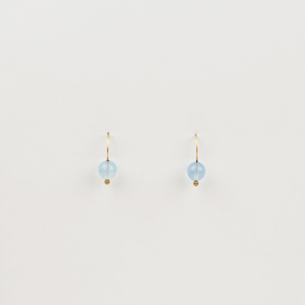 Carla Caruso - Big Gemstone &amp; Diamond Earrings - Aquamarine