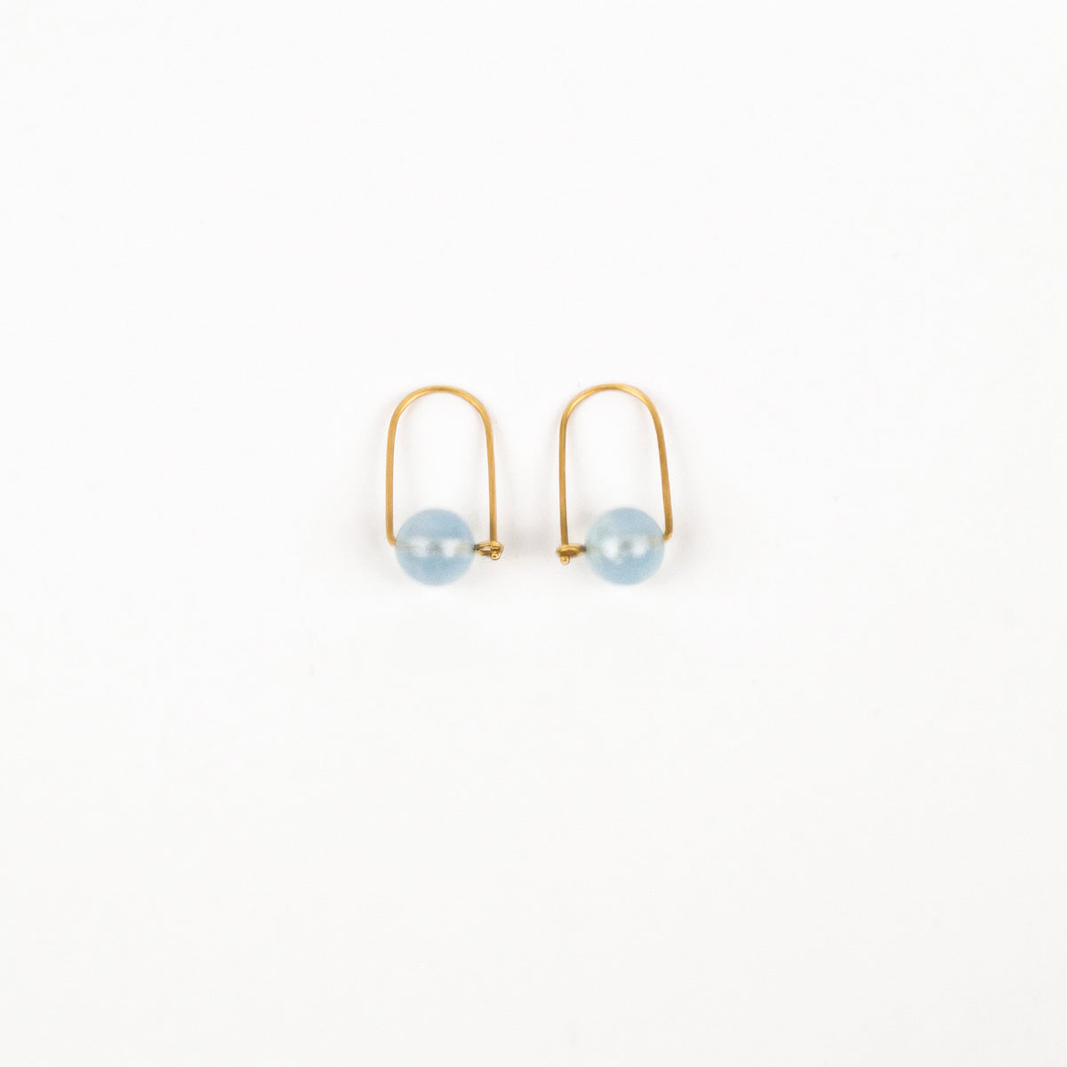 Carla Caruso - Wide Arch Earrings - Aquamarine