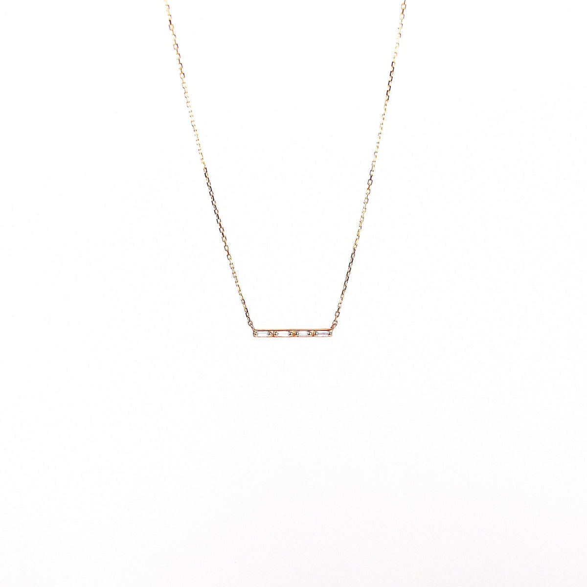 Suzanne Kalan - 14k Gold Diamond Bar Pendant