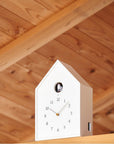 Birdhouse Clock - White