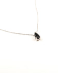 Suzanne Kalan - 14k Gold Pear Drop Necklace - Black Night Quartz