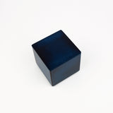 Blue square box with a lid on a white background
