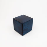 Blue square box on a white background