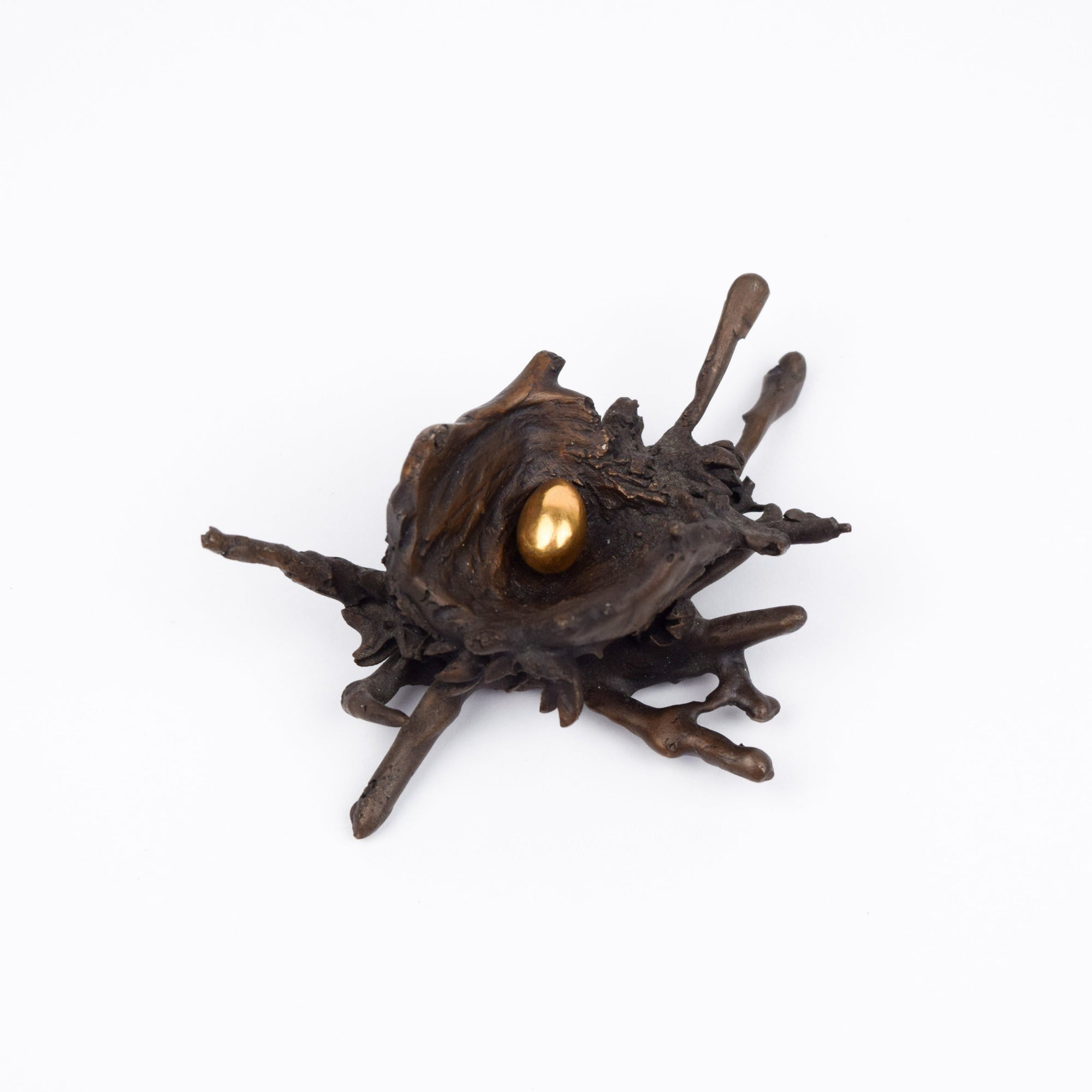 Anne Ricketts Sculptures - Nature Series - Egg 14k Plated