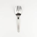 Silver fork on a white background