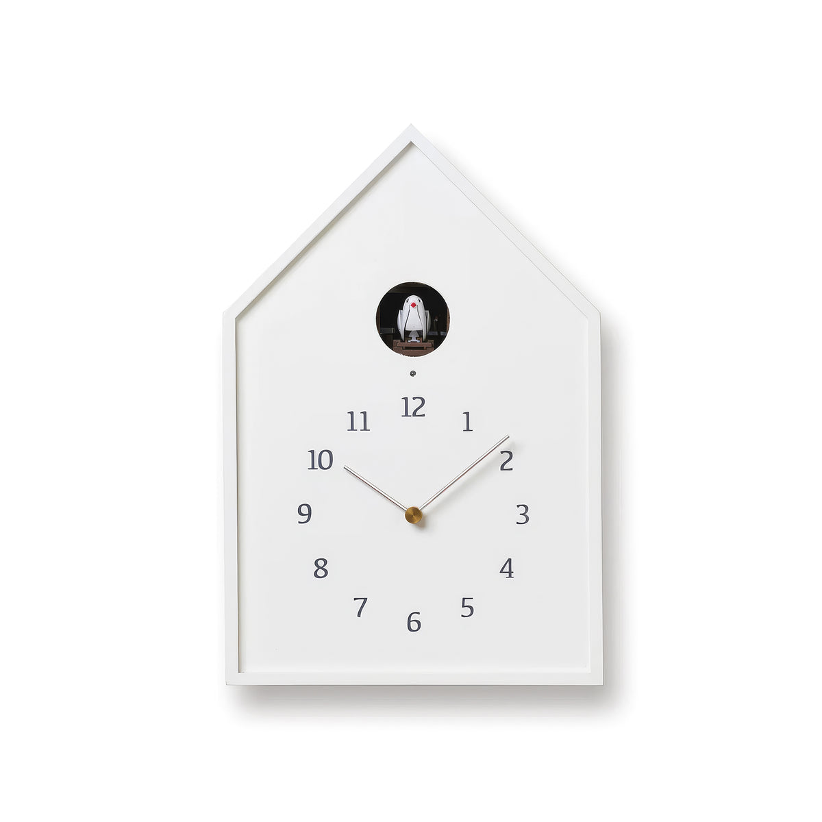 Birdhouse Clock - White