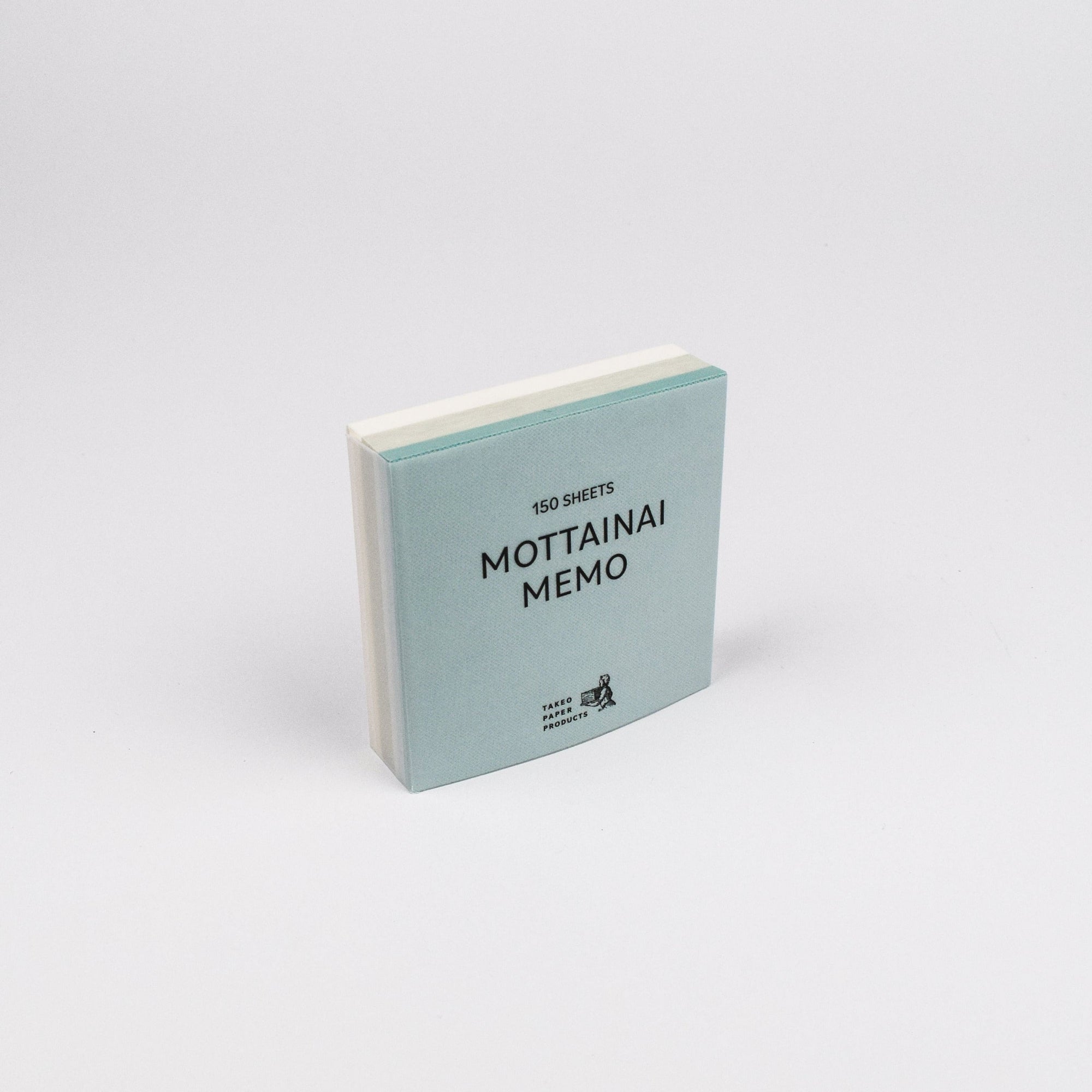 Notebook titled 'MOTTAINAI MEMO' on a white background