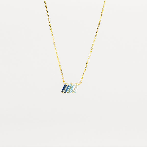 Suzanne Kalan - 14k Yellow Gold Amalfi Mini Pendant - Blue Ombre