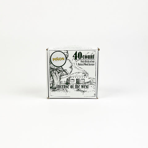Box of Pión Incense with black and white design on a white background