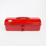 Red toolbox on a white background