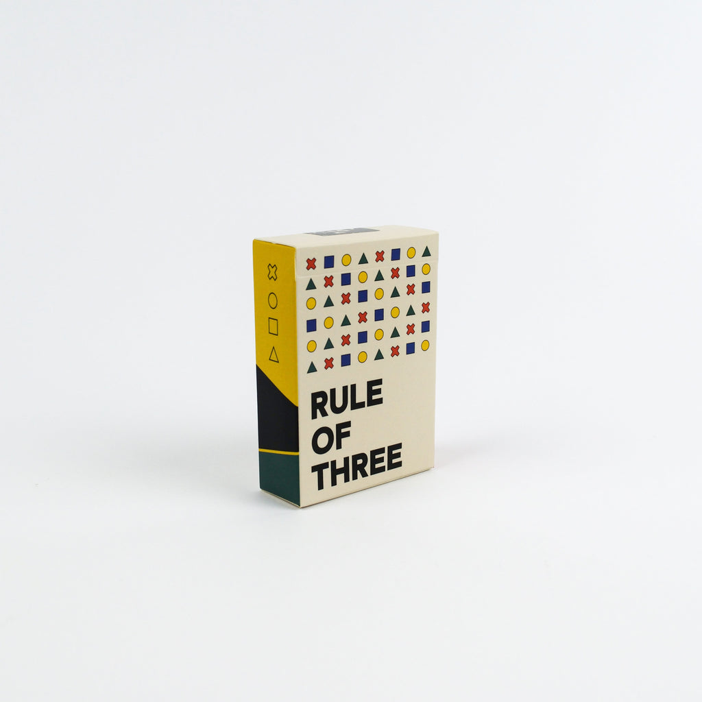 Small box titled 'Rule of Three' with geometric pattern on a white background