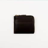 Black leather wallet on a white background