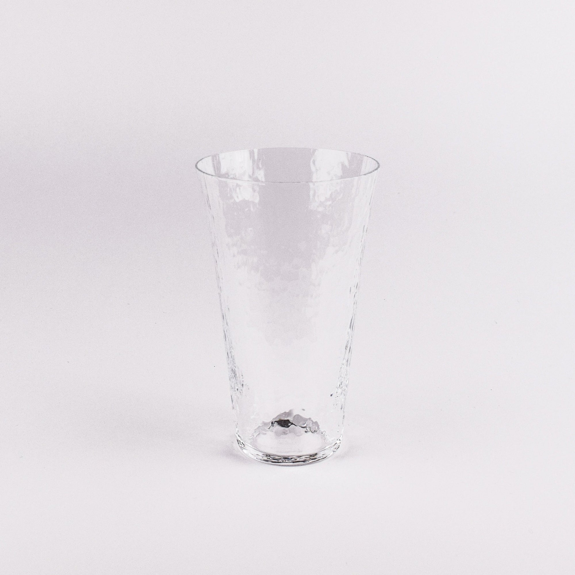 Clear glass on a white background