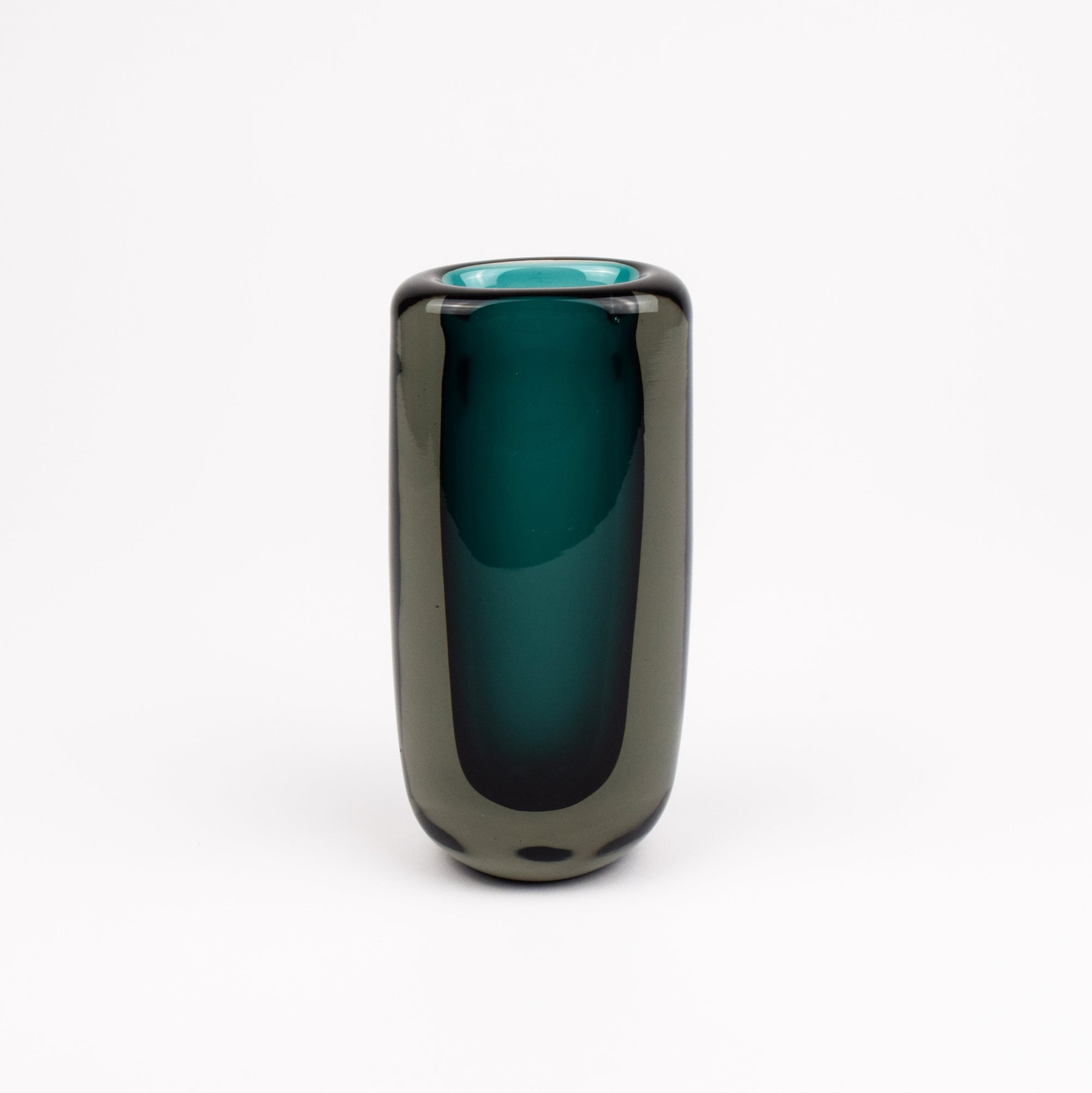 Sommerso Vases - Grey &amp; Dark Teal - Cylinder