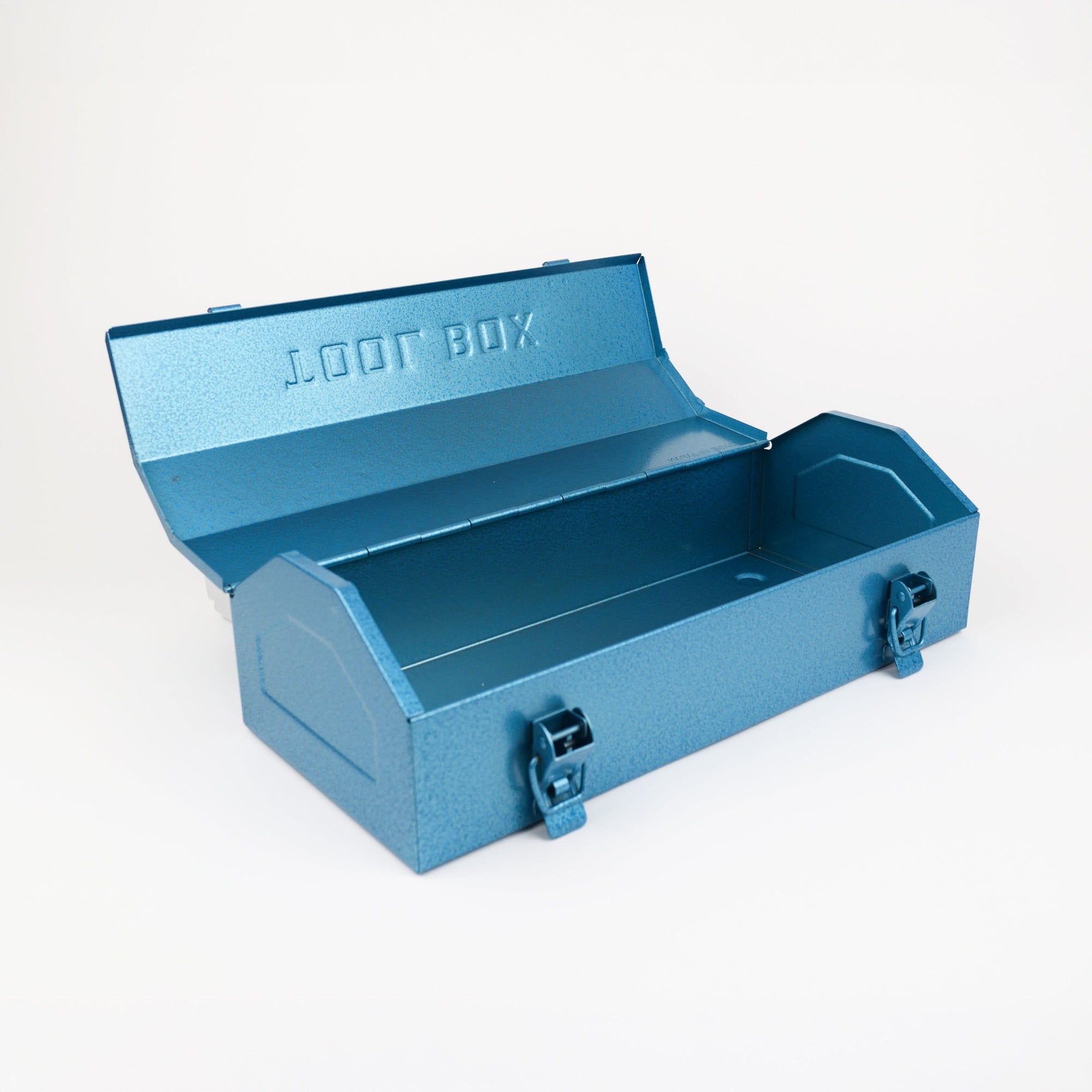 Blue tool box with 'TOOL BOX' text on a white background