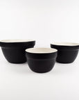 Anchor Mixing Bowls - Set of Three - Black & White