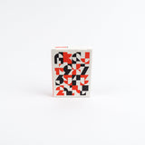 Deck of cards with geometric design on a white background