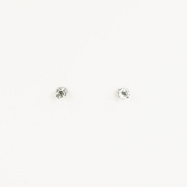 Suzanne Kalan - 14k White Gold Bloom Hexagon Earrings - White Topaz