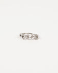 Suzanne Kalan - 14k Gold Amalfi Blend Half Band - White Topaz - Size 7