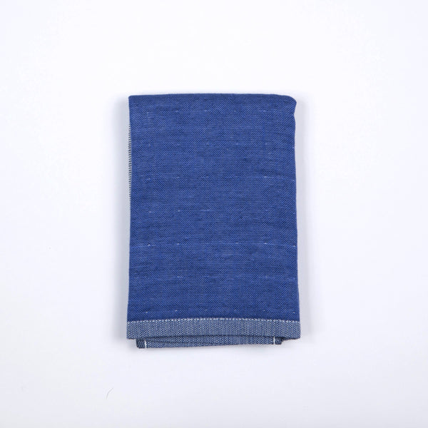 Yoshii Chambray Bath Towels - Two Tone Blue - Wash Towel