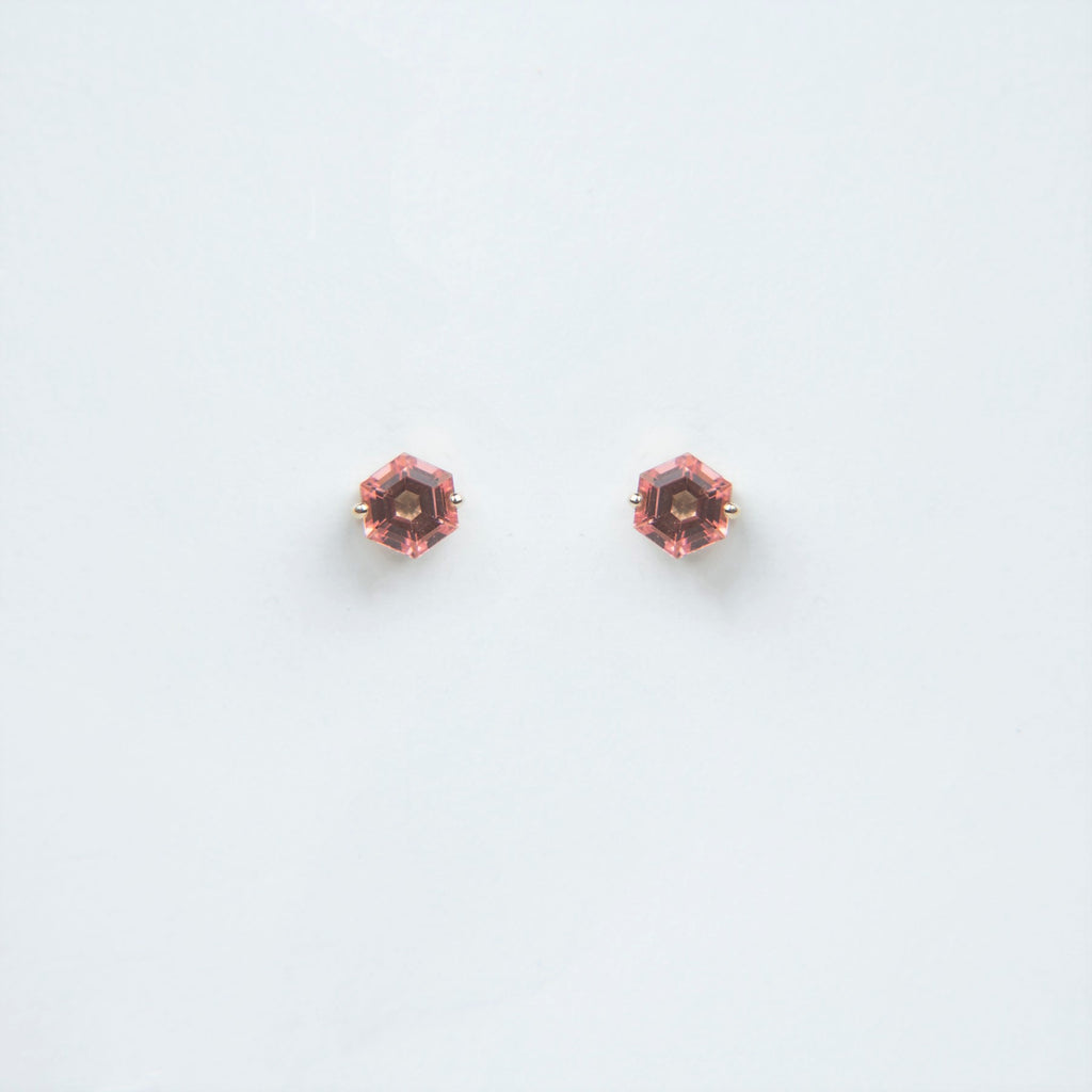 Suzanne Kalan - 14K Gold Bloom Hexagon Post Earrings