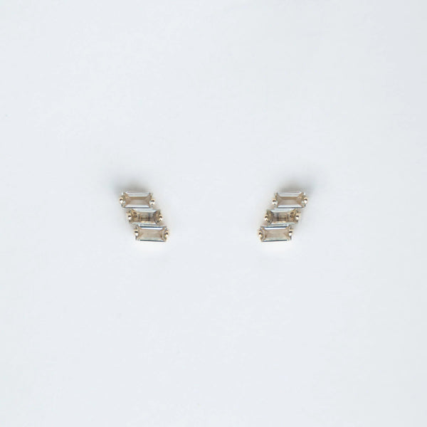 Suzanne Kalan - 14k Gold Amalfi Stud Earrings - Green Amethyst