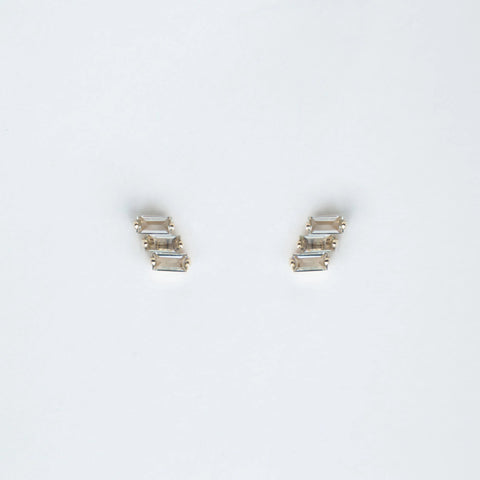 Suzanne Kalan - 14k Gold Amalfi Stud Earrings - Green Amethyst