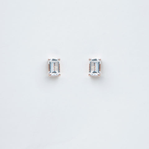 Suzanne Kalan - 14K Gold Emerald Cut Post Earrings