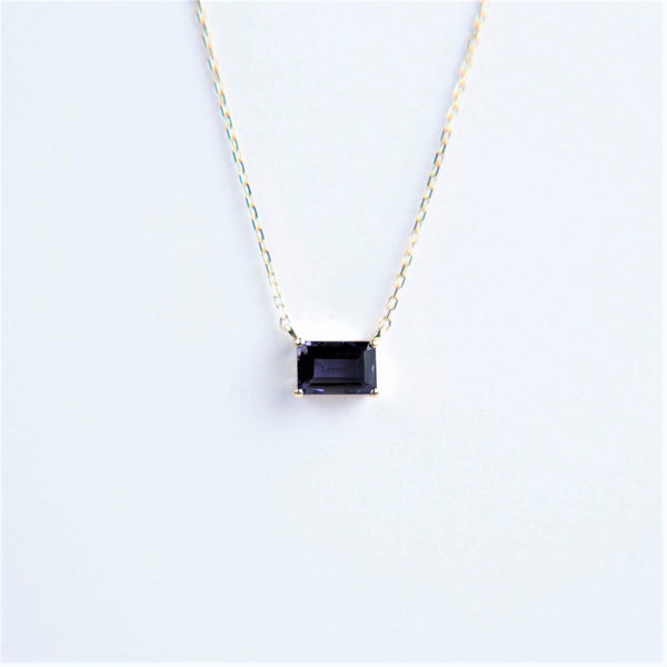 Suzanne Kalan - 14k Gold Emerald Cut Necklace - Iolite