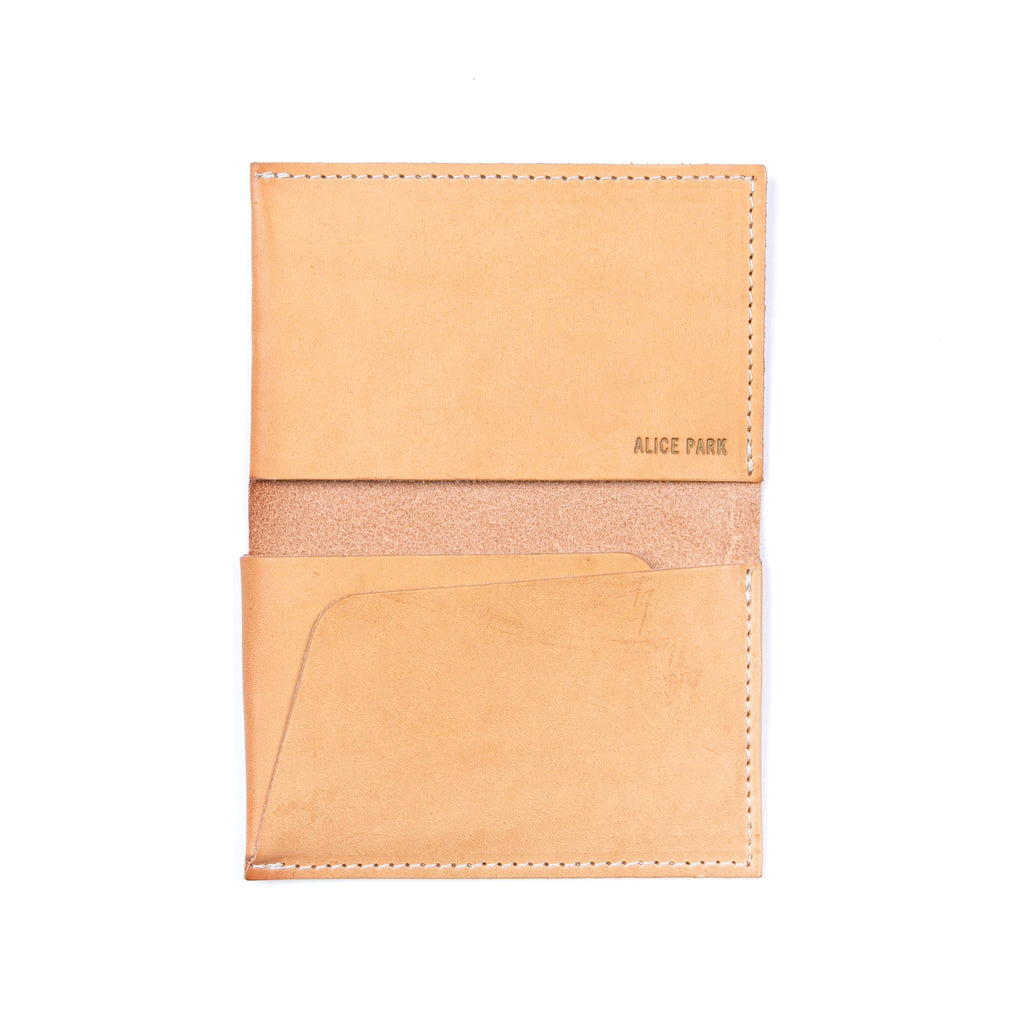 alice park vegetable tanned leather card case